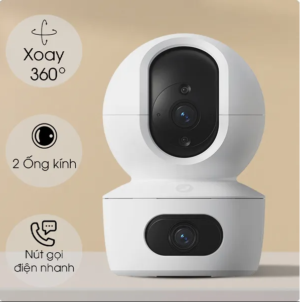 Camera Ezviz 2 Mắt TY7 2K - Gọi Điện Qua Nút Cảm Ứng