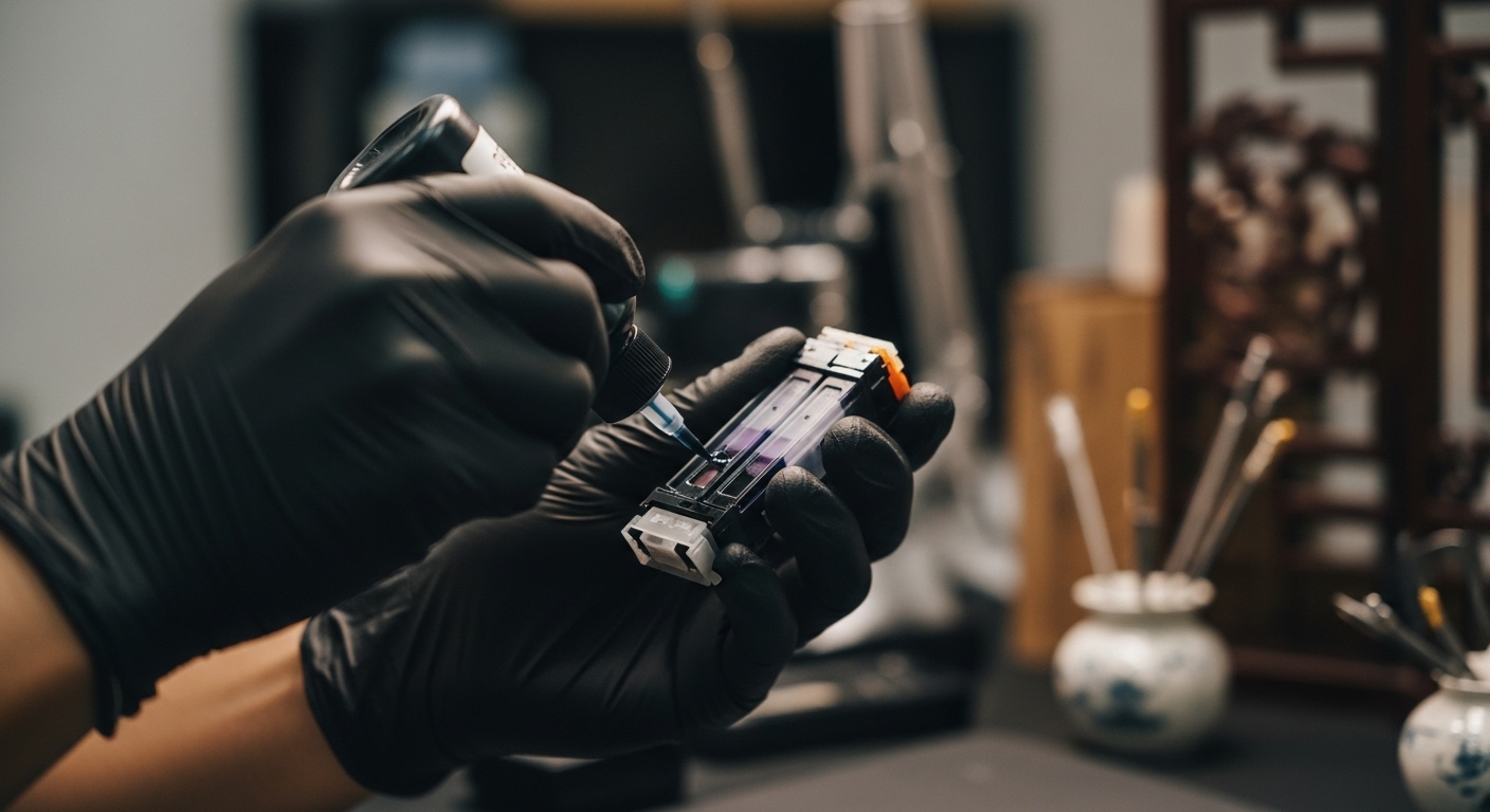 bơm mực máy in nhanh Điện Bàn